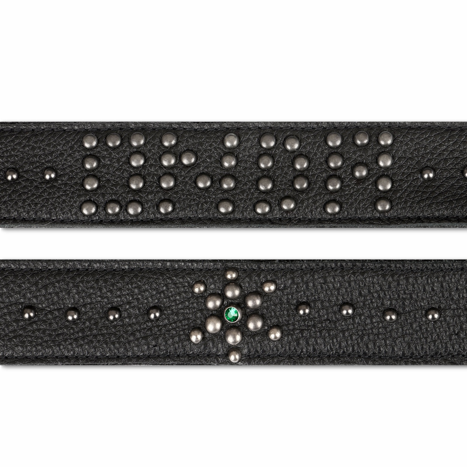 Studded leather belt details